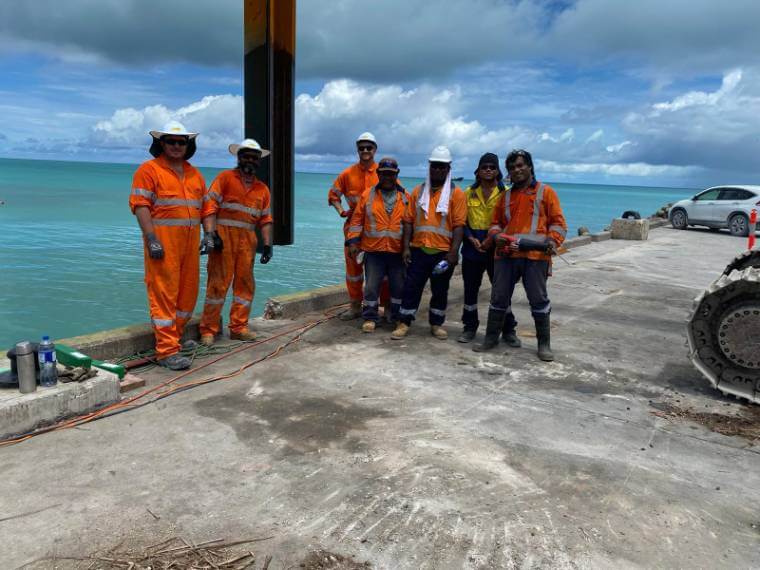 Experienced team ready to move forward with project on kiribati wharf tarawa