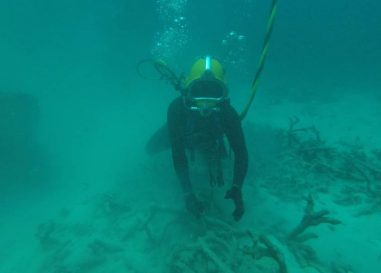 occupational divers to fill bags with coral rubble project - Commercial Marine Group