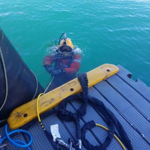 Diver checking piles - Burnie Tasmania - Commercial Marine Group