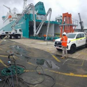 Remediation of 19 piles using Denso Seashield Marine - Tasmania - webb dock mcgraw wharf - CMG