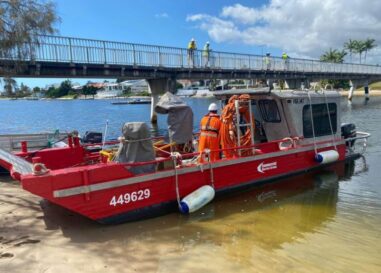 Vigilant work vessel with remote ramp door - Commercial Marine Group qld